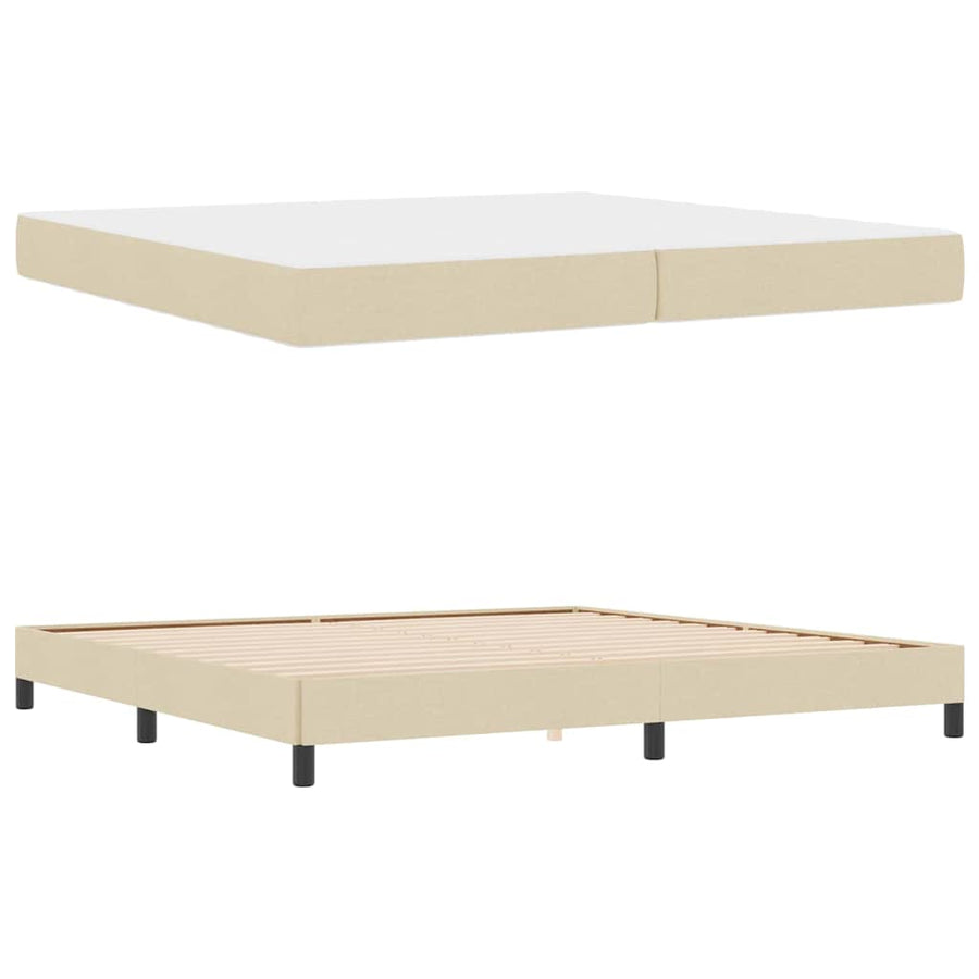 Boxspring bed Anders Crème 200 x 200 cm Stof