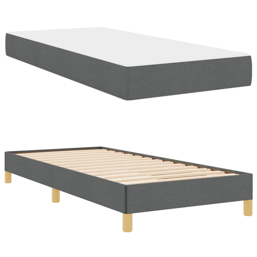 Boxspring bed Taupe, Bruin 80 x 200 cm Stof, Engineered Hout