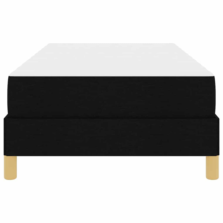 Boxspring bed Zwart, Bruin 80 x 200 cm Stof, Engineered Hout