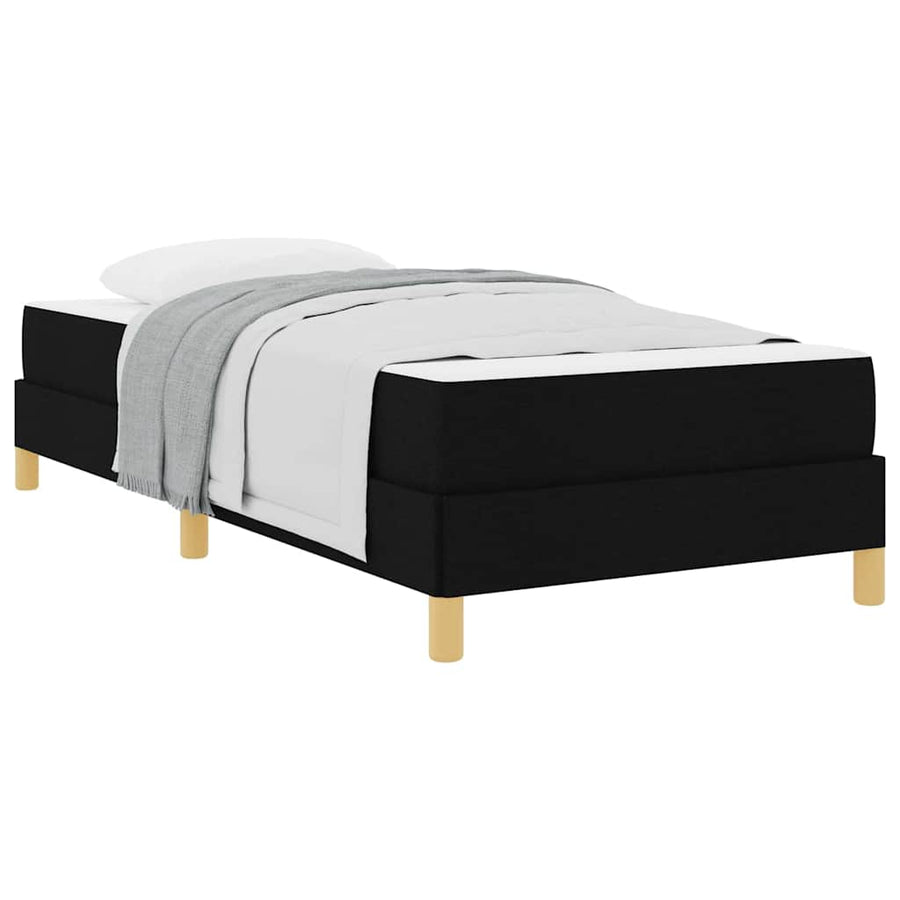 Boxspring bed Zwart, Bruin 80 x 200 cm Stof, Engineered Hout