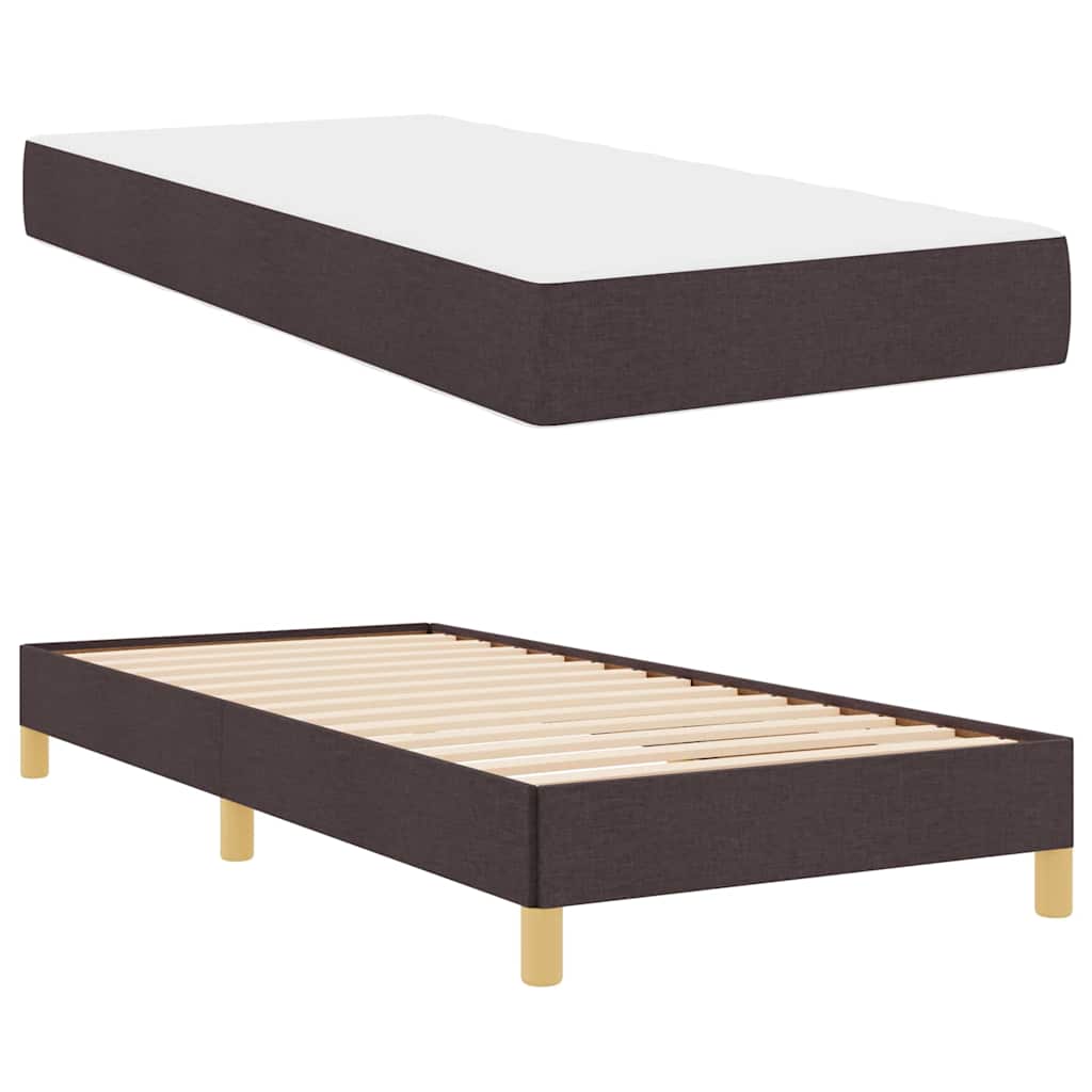 Boxspring bed Bruin 80 x 200 cm Stof, Engineered Hout