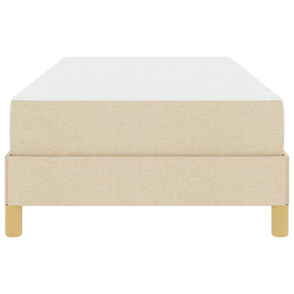 Boxspring bed Crème, Bruin 80 x 200 cm Stof, Engineered Hout