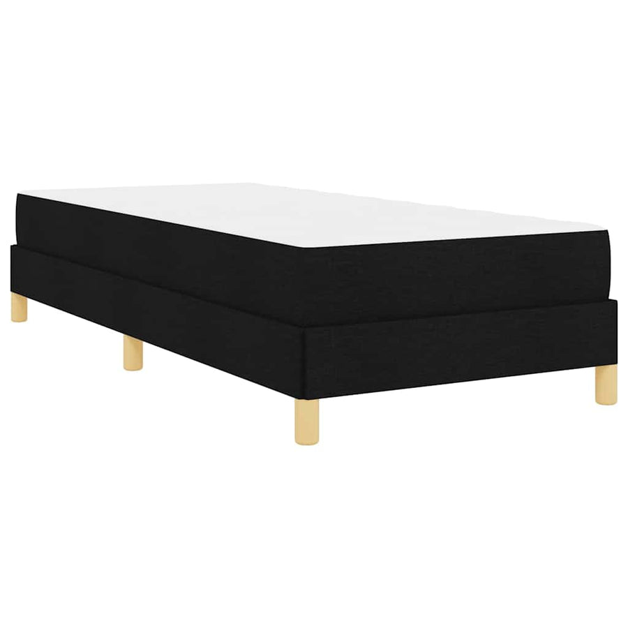 Boxspring bed Zwart, Bruin 90 x 190 cm Stof, Engineered Hout