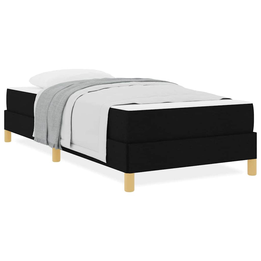 Boxspring bed Zwart, Bruin 90 x 190 cm Stof, Engineered Hout