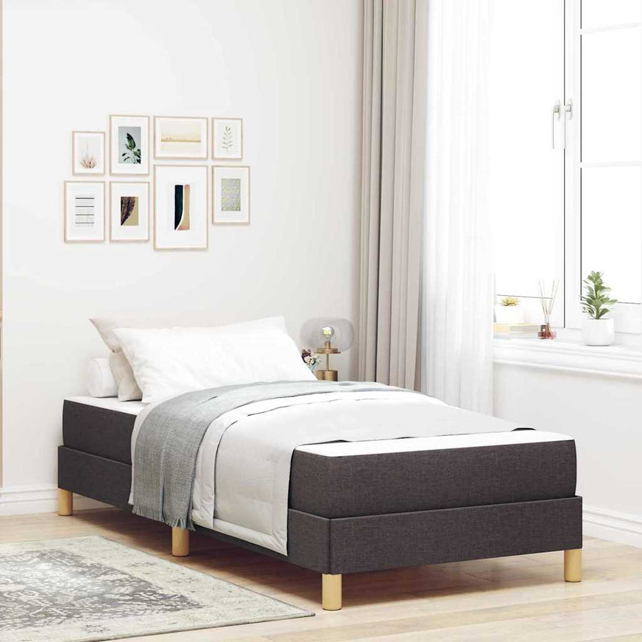 Boxspring bed Bruin 90 x 190 cm Stof, Engineered Hout