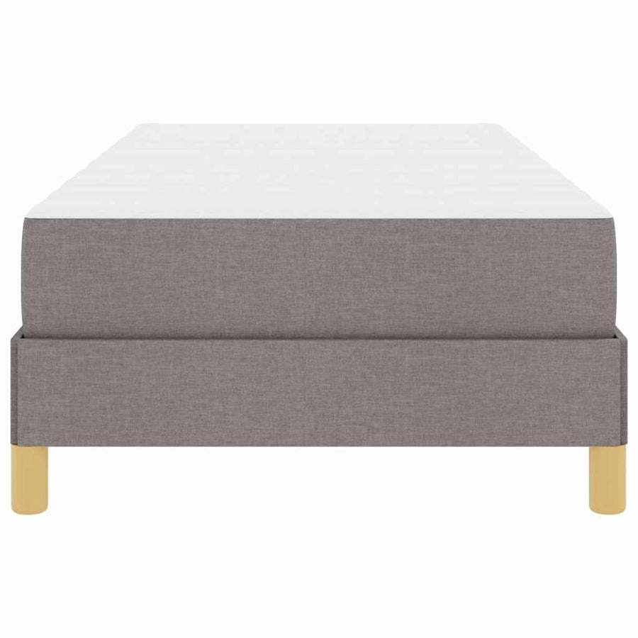 Boxspring bed Taupe, Bruin 90 x 190 cm Stof, Engineered Hout