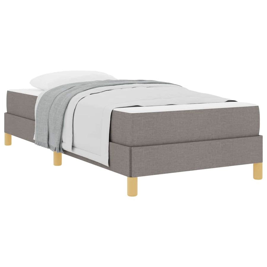 Boxspring bed Taupe, Bruin 90 x 190 cm Stof, Engineered Hout