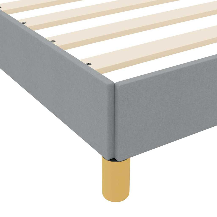 Boxspring bed Taupe, Bruin 90 x 200 cm Stof, Engineered Hout