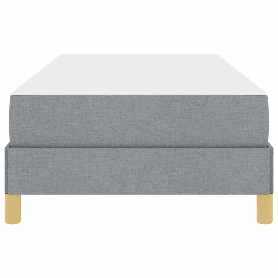 Boxspring bed Taupe, Bruin 90 x 200 cm Stof, Engineered Hout