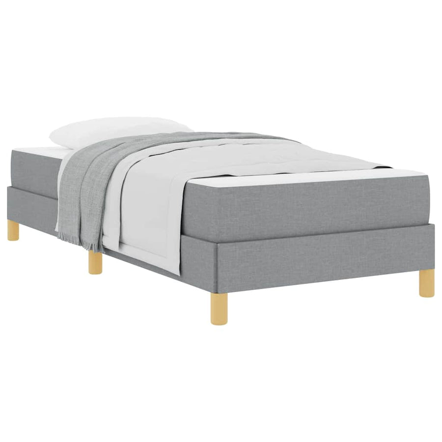 Boxspring bed Taupe, Bruin 90 x 200 cm Stof, Engineered Hout