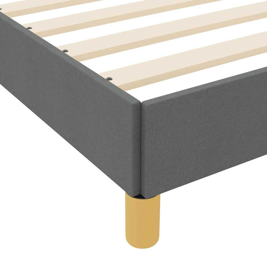 Boxspring bed Taupe, Bruin 90 x 200 cm Stof, Engineered Hout