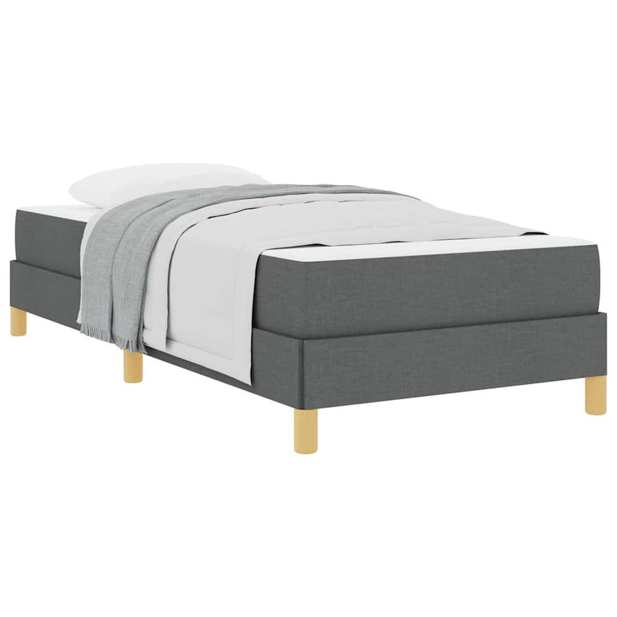 Boxspring bed Taupe, Bruin 90 x 200 cm Stof, Engineered Hout