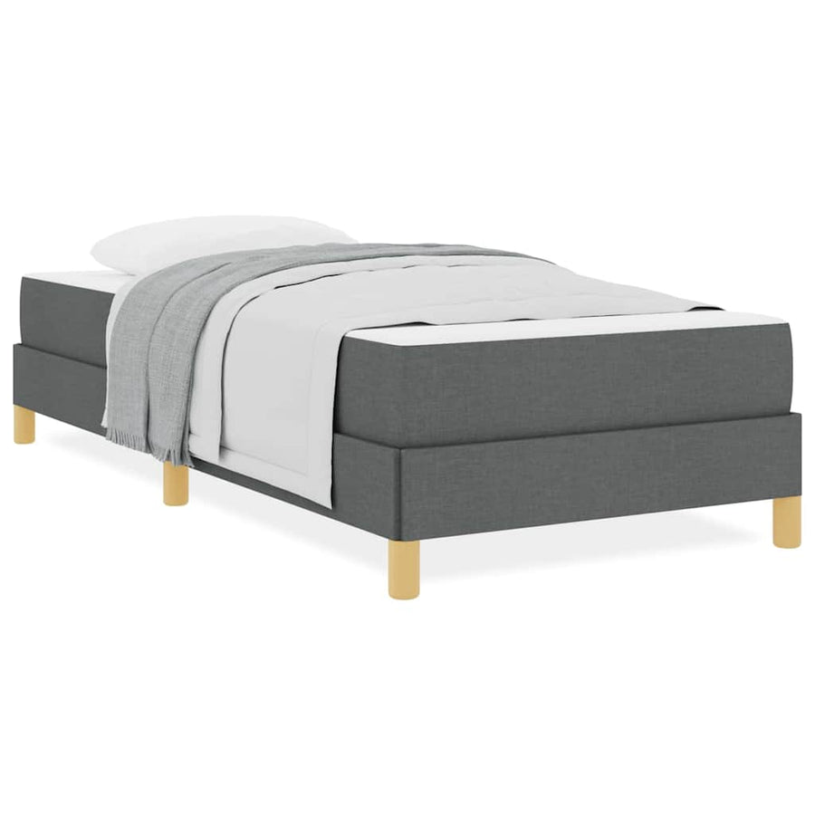 Boxspring bed Taupe, Bruin 90 x 200 cm Stof, Engineered Hout