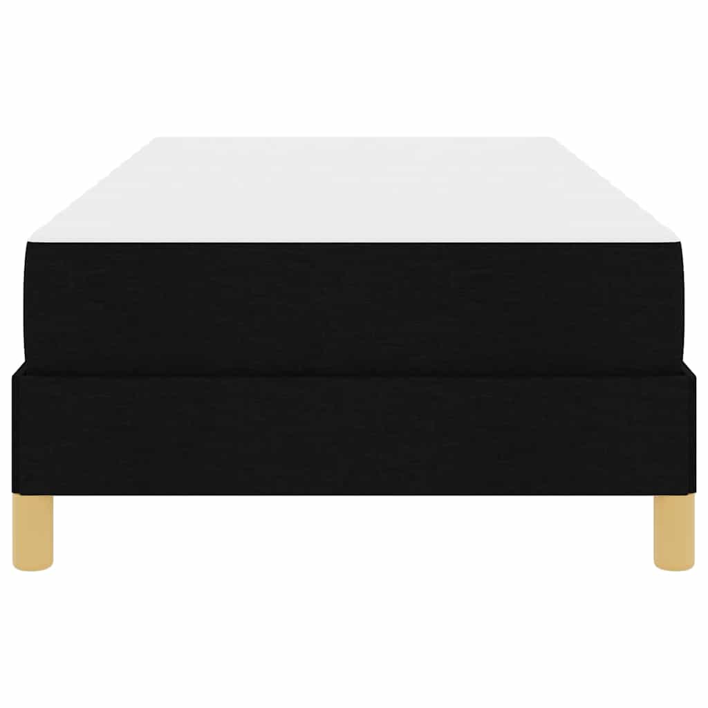 Boxspring bed Zwart, Bruin 90 x 200 cm Stof, Engineered Hout