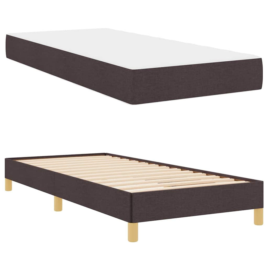 Boxspring bed Bruin 90 x 200 cm Stof, Engineered Hout