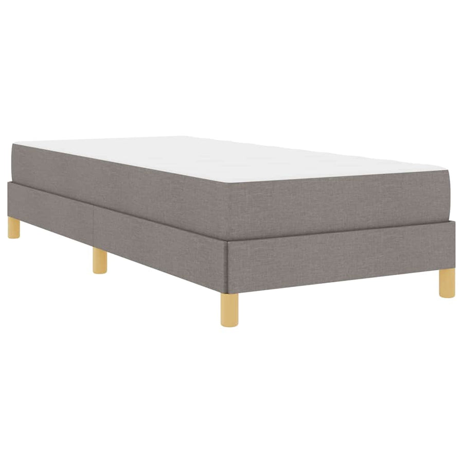 Boxspring bed Taupe, Bruin 90 x 200 cm Stof, Engineered Hout
