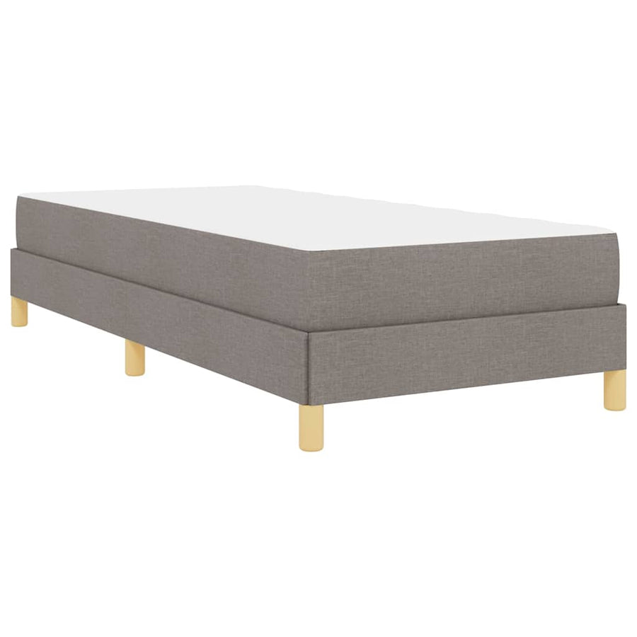 Boxspring bed Taupe, Bruin 90 x 200 cm Stof, Engineered Hout