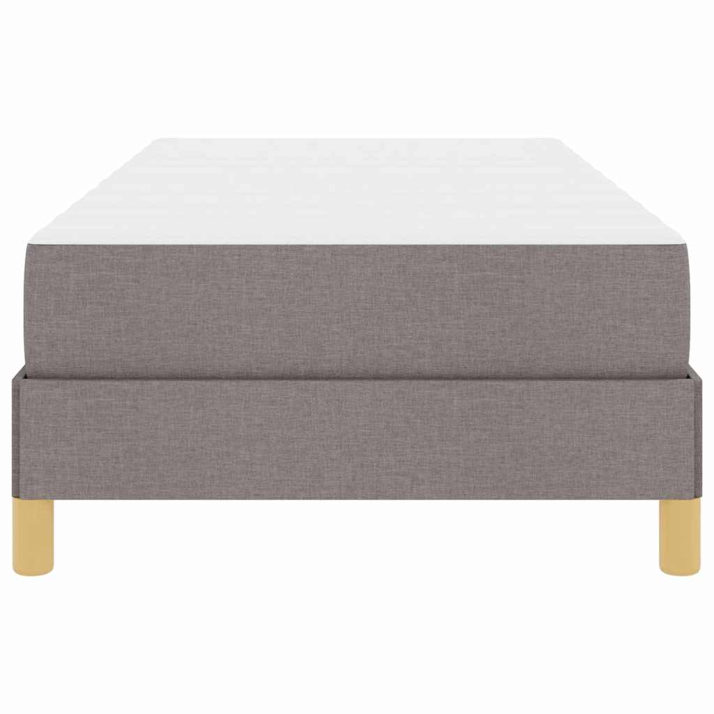 Boxspring bed Taupe, Bruin 90 x 200 cm Stof, Engineered Hout