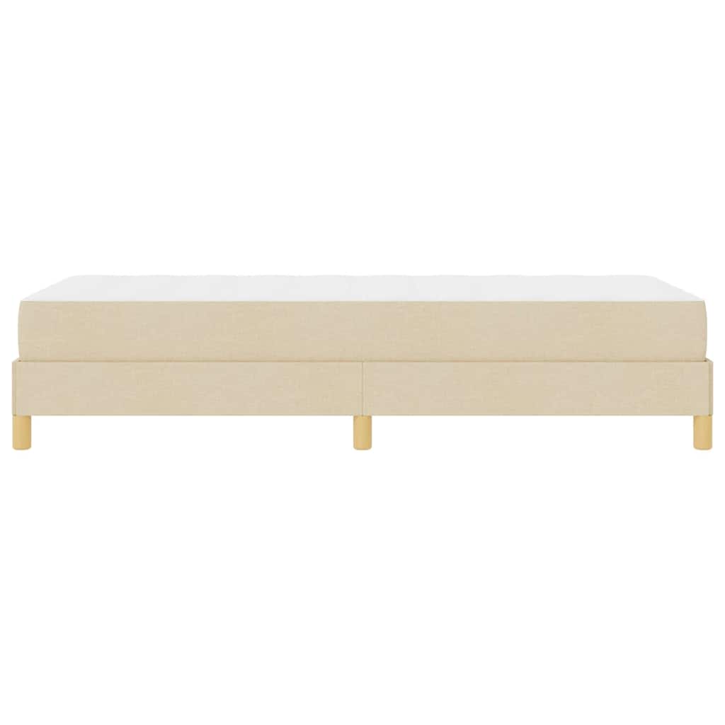 Boxspring bed Crème, Bruin 90 x 200 cm Stof, Engineered Hout
