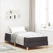 Boxspringbed 100x200 cm stof donkerbruin met matras