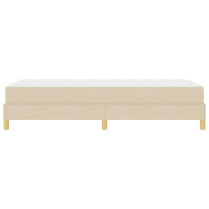 Boxspring bed Crème, Bruin 100 x 200 cm Stof, Engineered Hout