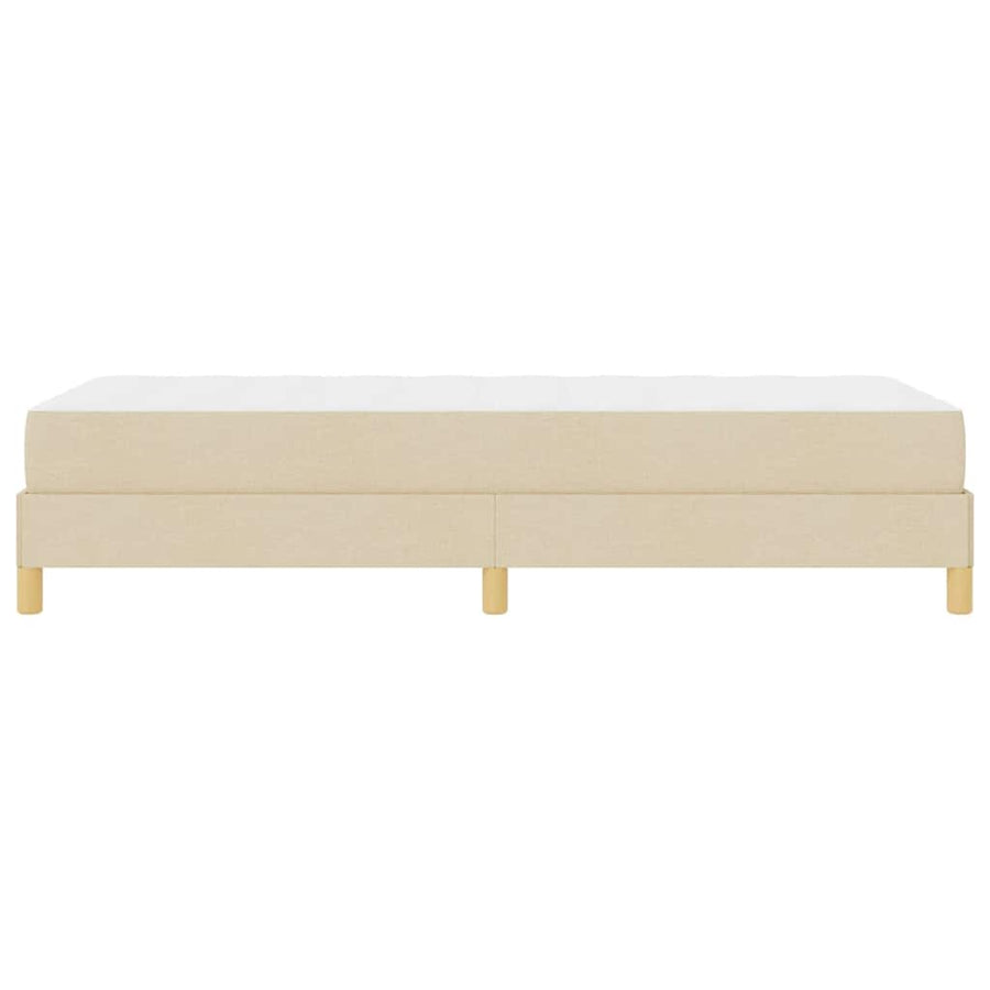 Boxspring bed Crème, Bruin 100 x 200 cm Stof, Engineered Hout