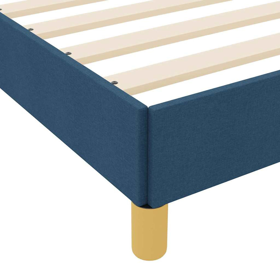 Boxspring bed Blauw, Wit 100 x 200 cm Schuim