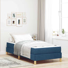 Boxspringbed met matras 100x200 cm blauw wit