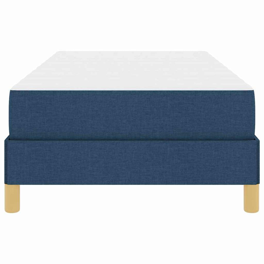 Boxspring bed Blauw, Wit 100 x 200 cm Schuim