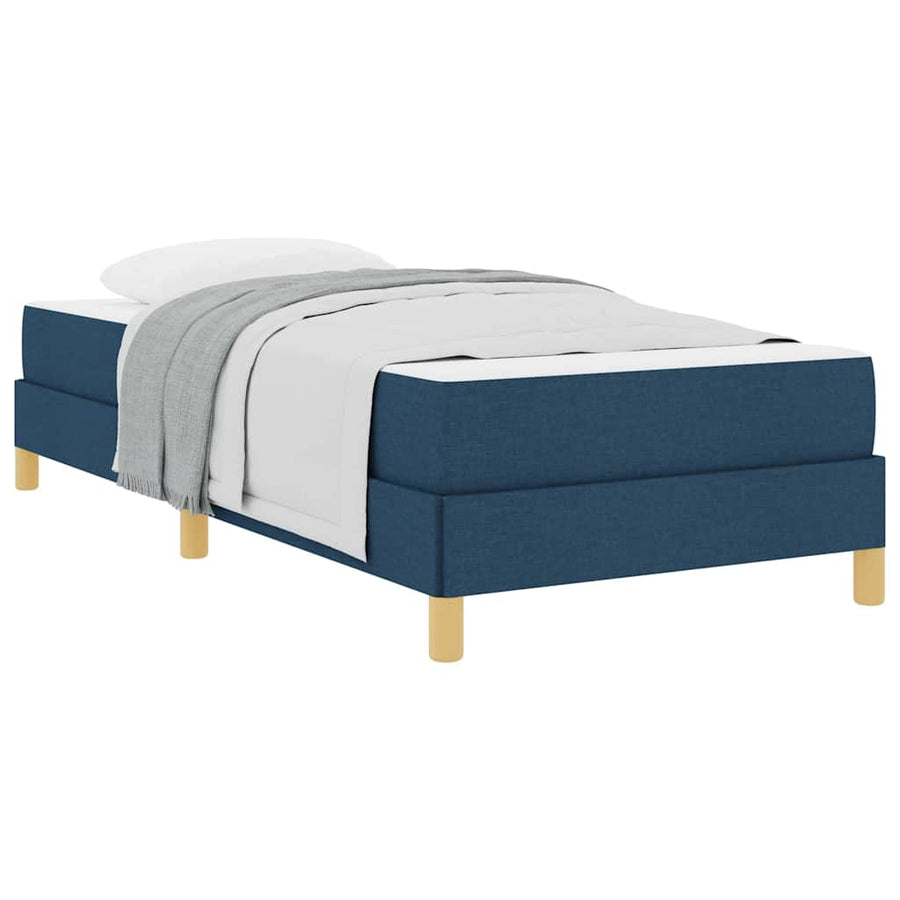 Boxspring bed Blauw, Wit 100 x 200 cm Schuim