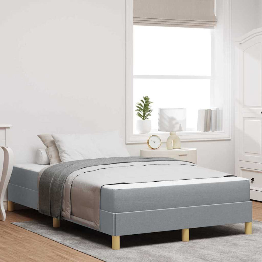 Boxspring bed Taupe, Bruin 120 x 190 cm Stof, Engineered Hout