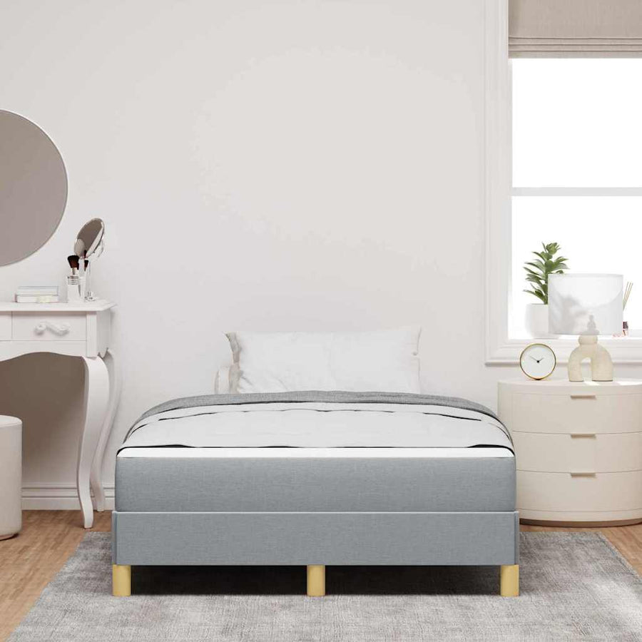 Boxspring bed Taupe, Bruin 120 x 190 cm Stof, Engineered Hout