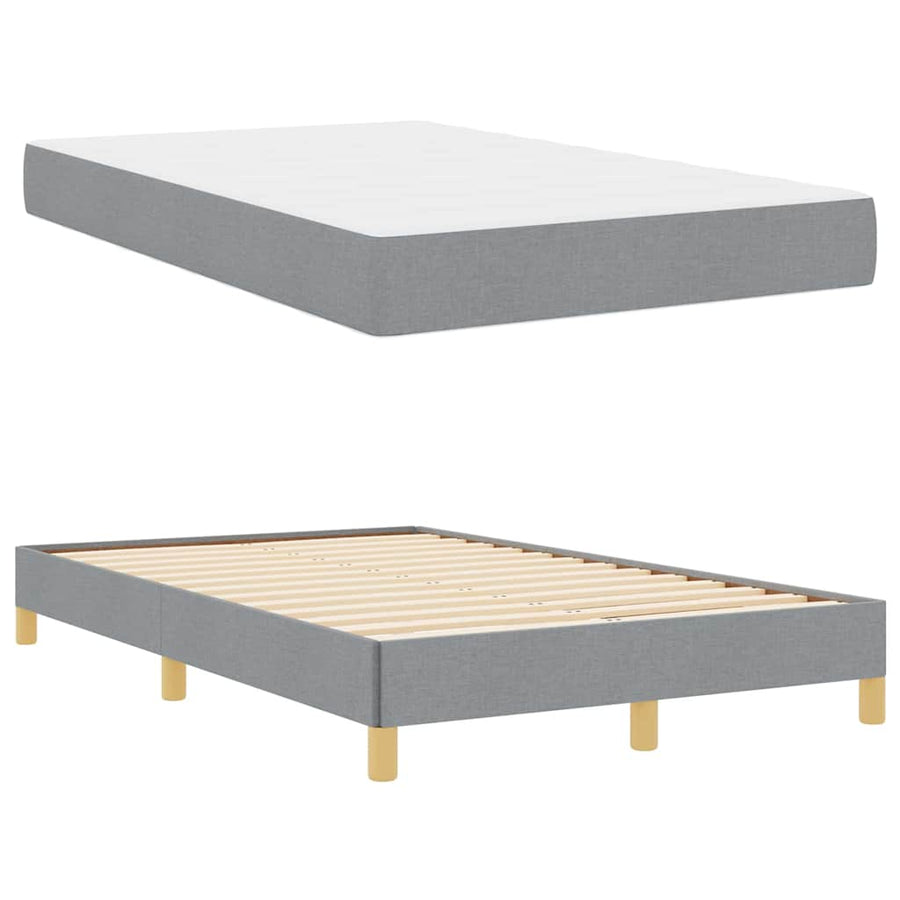 Boxspring bed Taupe, Bruin 120 x 190 cm Stof, Engineered Hout