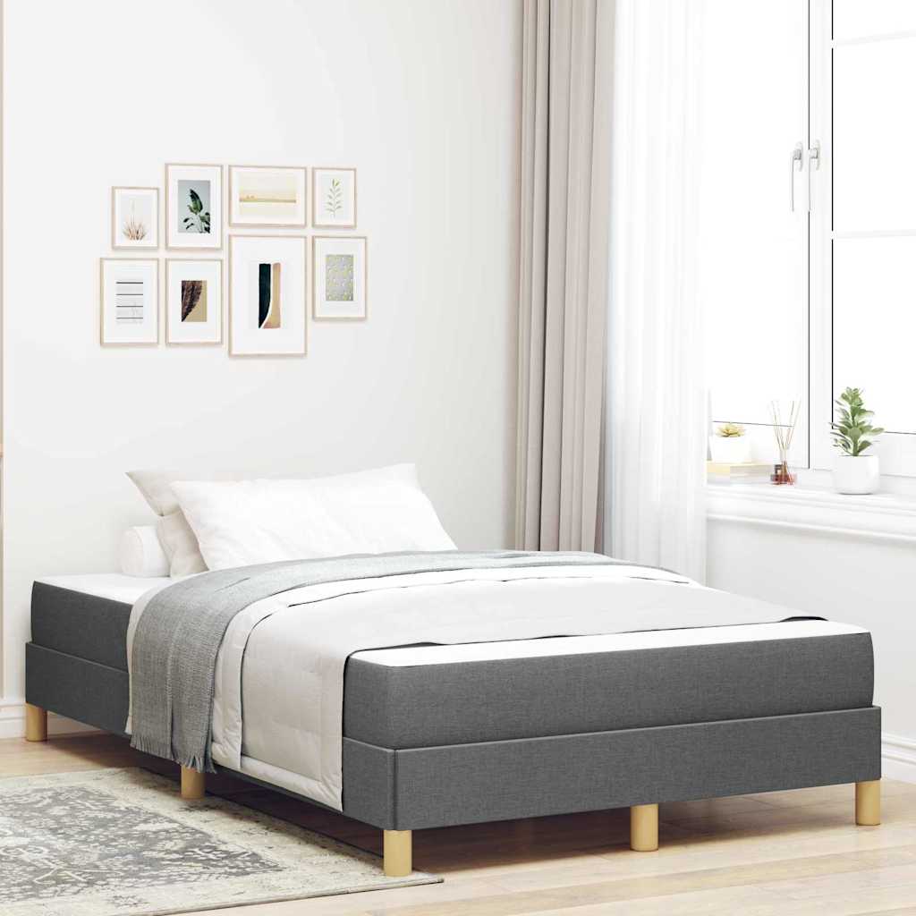 Boxspring bed Taupe, Bruin 120 x 190 cm Stof, Engineered Hout