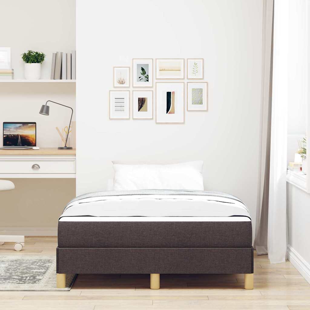 Boxspring bed Bruin 120 x 190 cm Stof, Engineered Hout