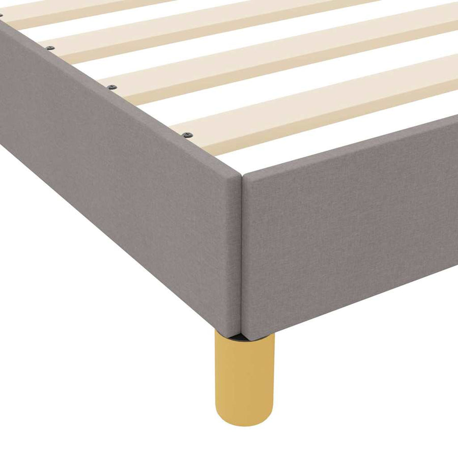 Boxspring bed Taupe, Bruin 120 x 190 cm Stof, Engineered Hout