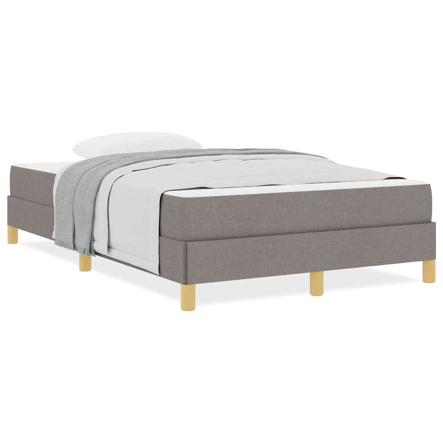 Boxspring bed Taupe, Bruin 120 x 190 cm Stof, Engineered Hout