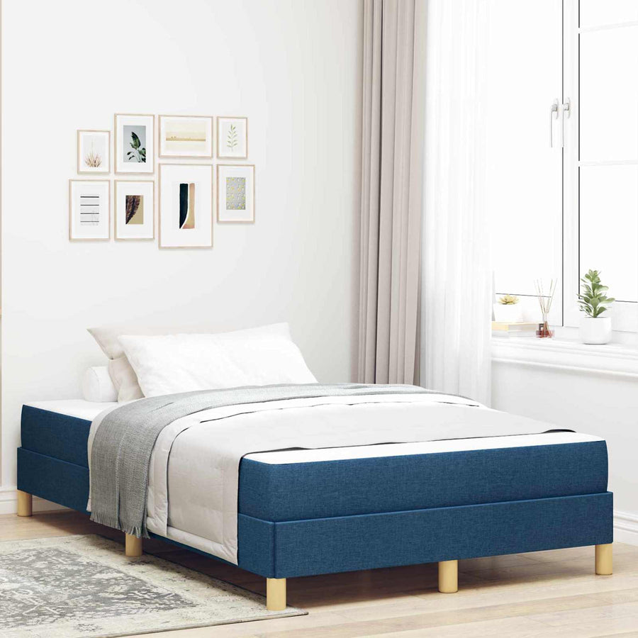 Boxspringbed met matras Blauw 120 x 190 cm Stof
