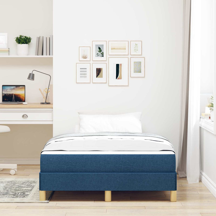 Boxspringbed met matras Blauw 120 x 190 cm Stof