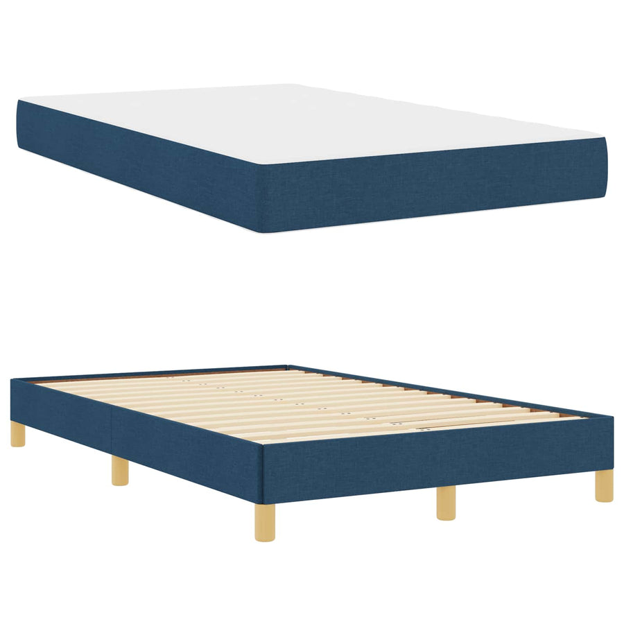 Boxspringbed met matras Blauw 120 x 190 cm Stof