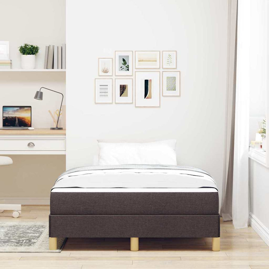 Boxspring bed Bruin 120 x 200 cm Stof, Engineered Hout