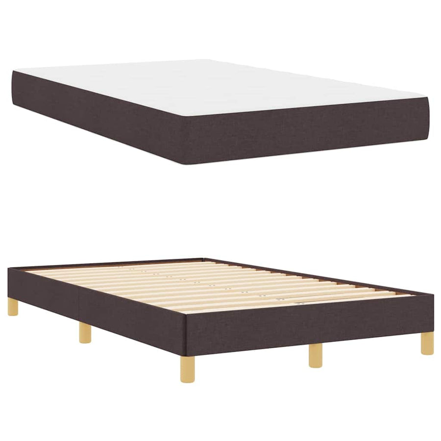 Boxspring bed Bruin 120 x 200 cm Stof, Engineered Hout