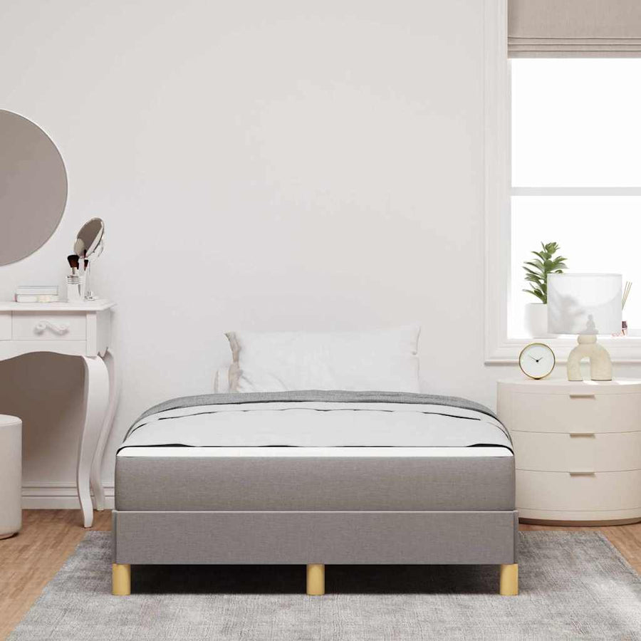 Boxspring bed Taupe, Bruin 120 x 200 cm Stof, Engineered Hout