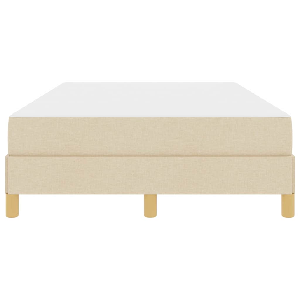 Boxspring bed Crème, Bruin 120 x 200 cm Stof, Engineered Hout