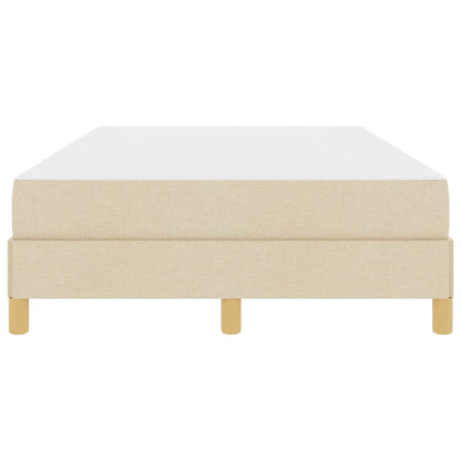 Boxspring bed Crème, Bruin 120 x 200 cm Stof, Engineered Hout
