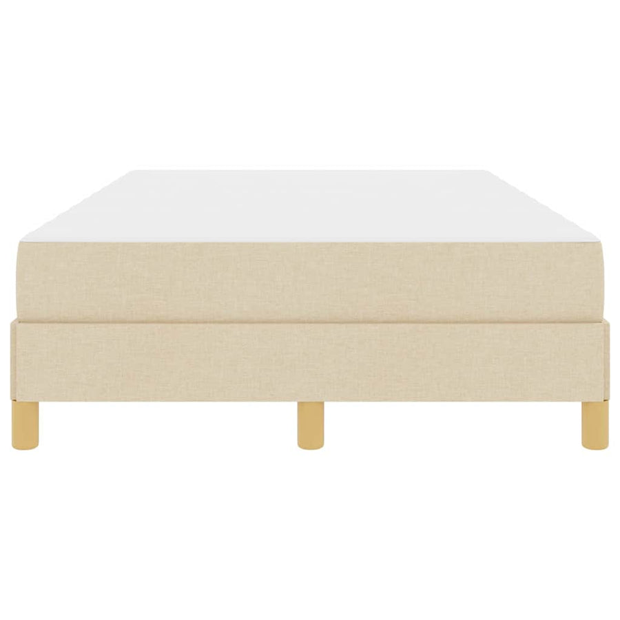 Boxspring bed Crème, Bruin 120 x 200 cm Stof, Engineered Hout