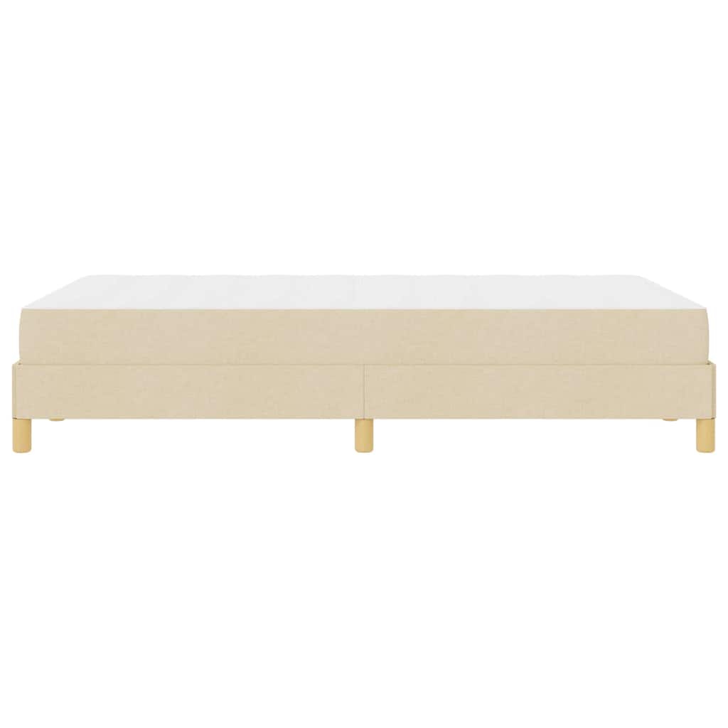 Boxspring bed Crème, Bruin 120 x 200 cm Stof, Engineered Hout