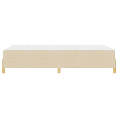 Boxspring bed Crème, Bruin 120 x 200 cm Stof, Engineered Hout
