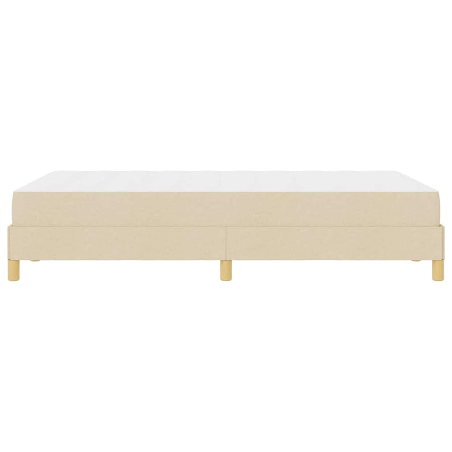 Boxspring bed Crème, Bruin 120 x 200 cm Stof, Engineered Hout