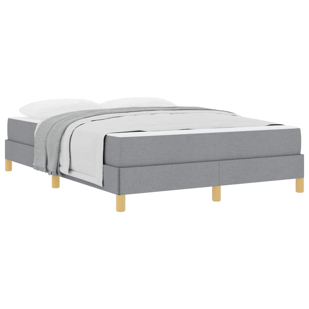 Boxspring bed Taupe, Bruin 140 x 190 cm Stof, Engineered Hout